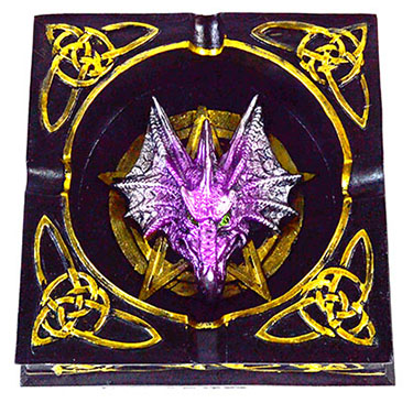 4 3/4" Dragon ashtray - Click Image to Close