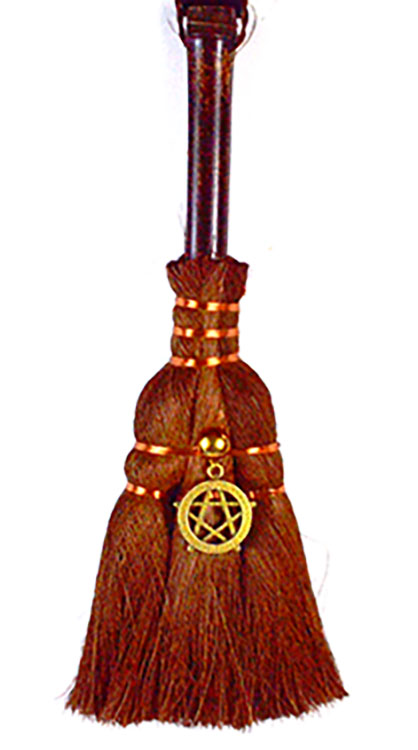 9 1/2" Pentagram broom - Click Image to Close