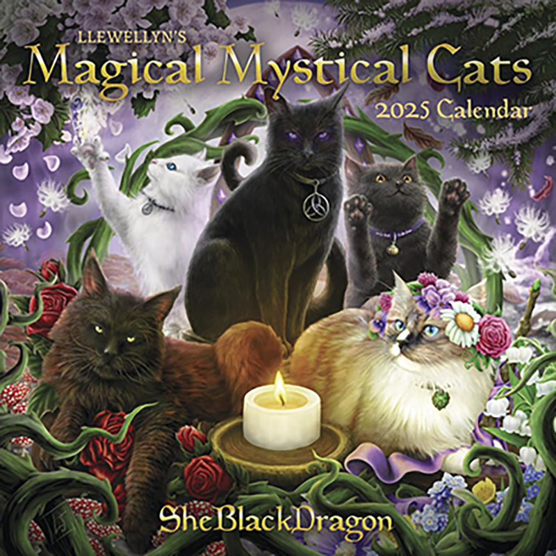 2025 Magical Mystical Cats Calendar by Llewellyn - Click Image to Close