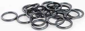 (set of 100) 3mm Hematite rings